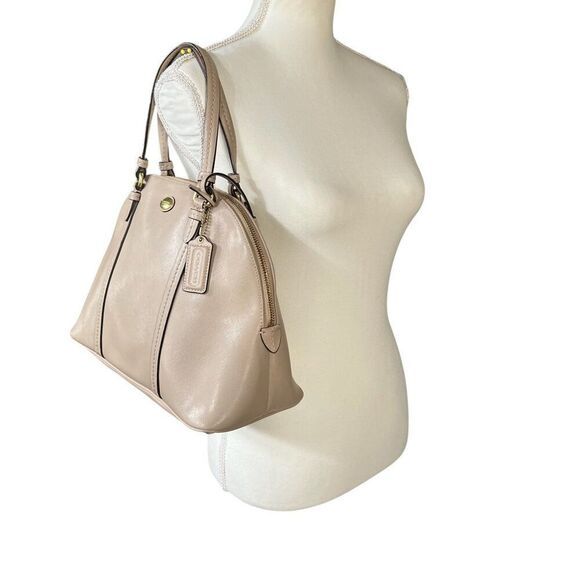 Coach Peyton Cora Dome Top Satchel Bone Sand - Picture 2 of 16